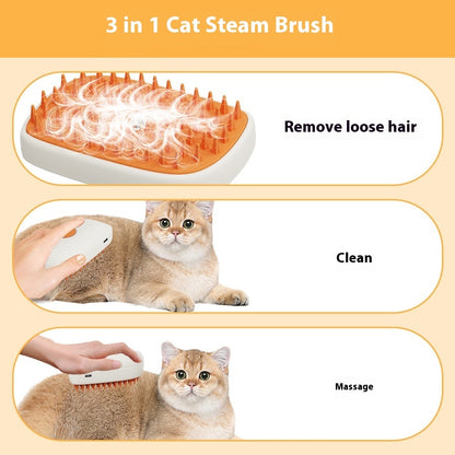 Pet Grooming Steam Brush