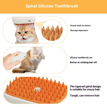 Pet Grooming Steam Brush