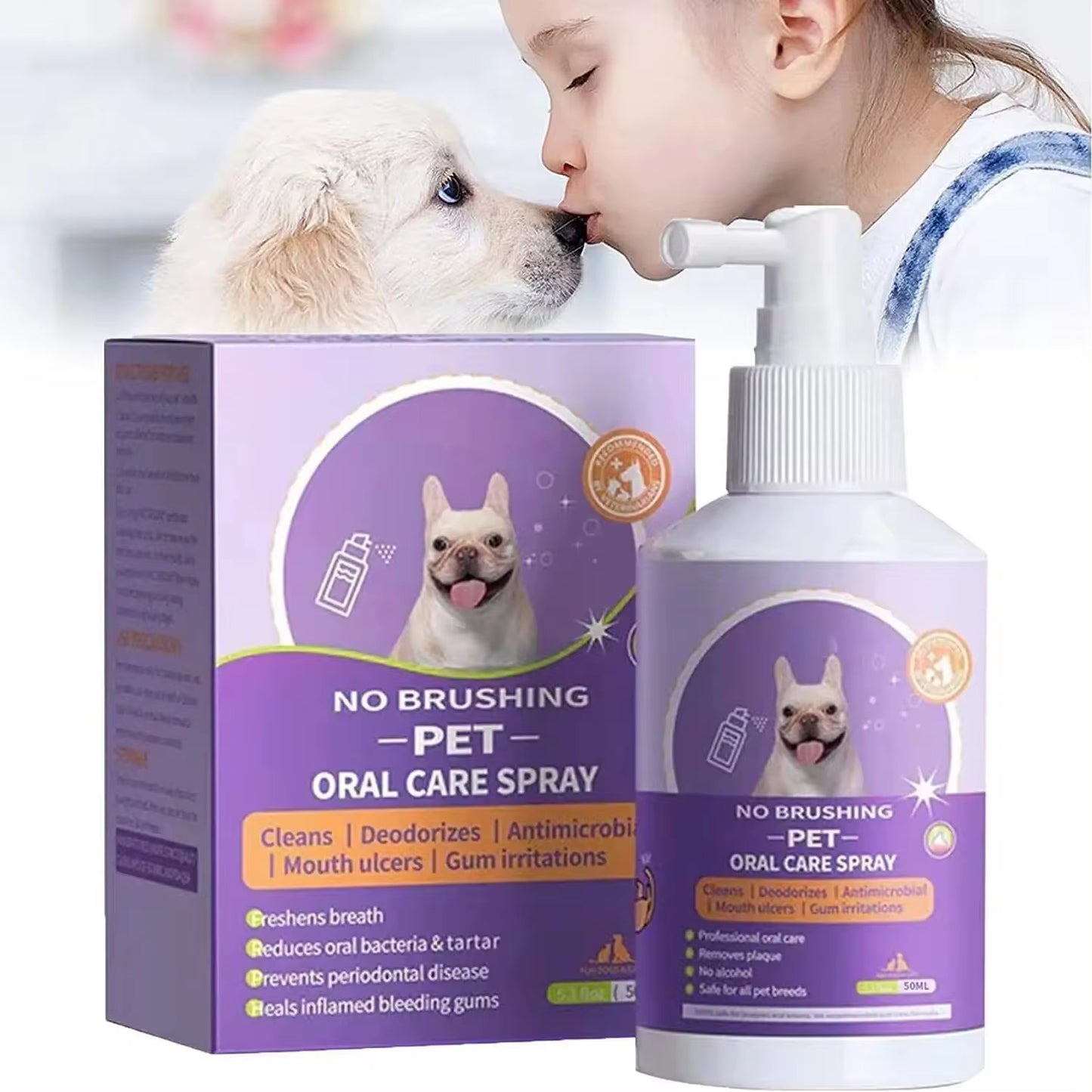 Oral Cleanse Spray for Pets- Designed to prevent plaque and calculus build-up in dog's & cat's teeth 50ml