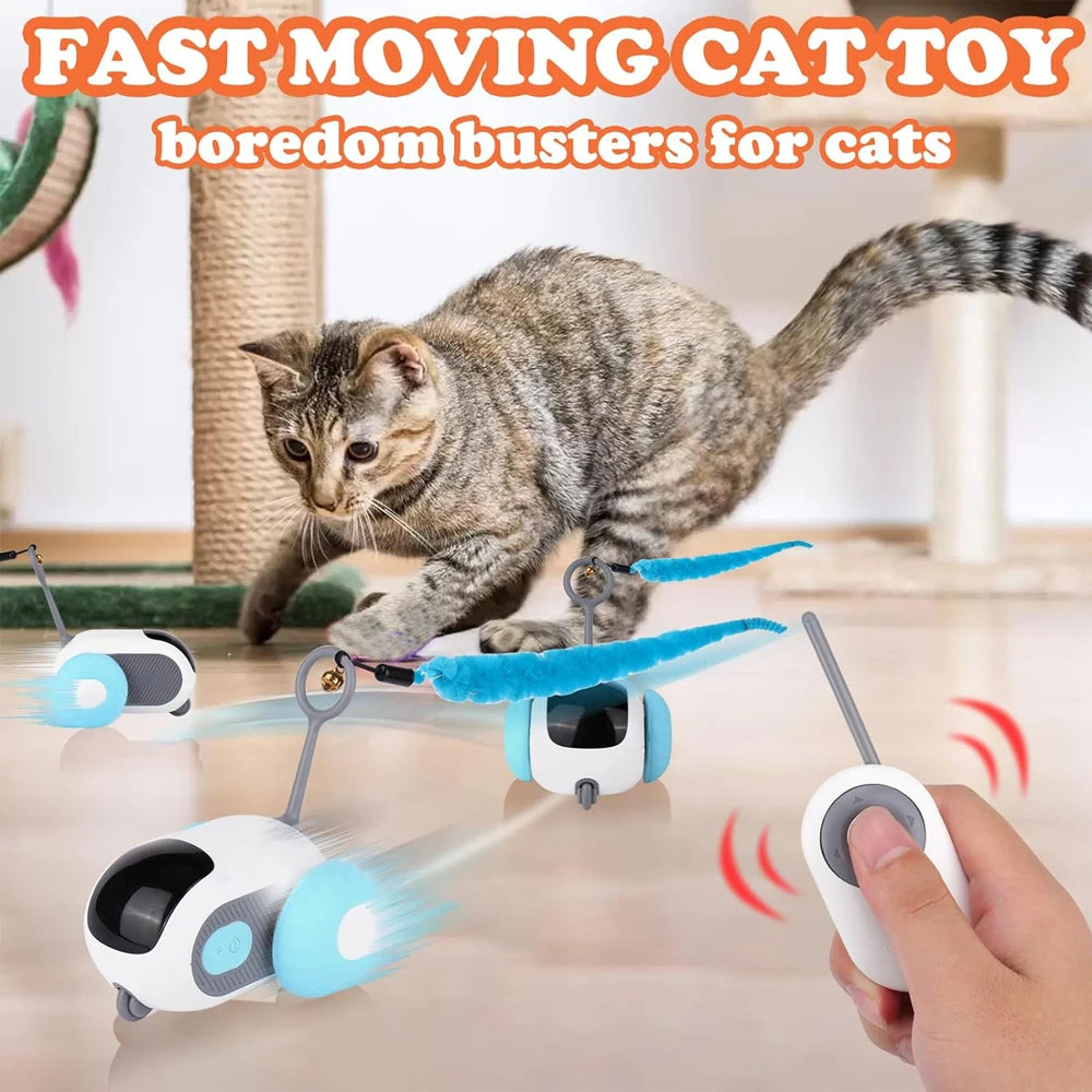 Smart Interactive Cat Toy - Two Mode Remote Controlled Toy Car for Pets Training