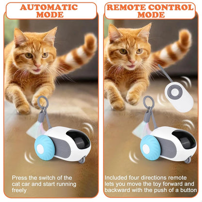 Smart Interactive Cat Toy - Two Mode Remote Controlled Toy Car for Pets Training