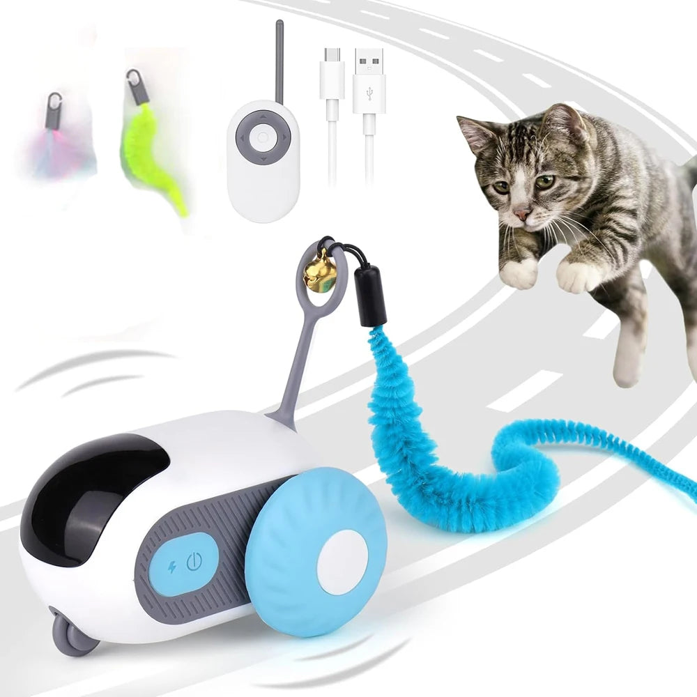 Smart Interactive Cat Toy - Two Mode Remote Controlled Toy Car for Pets Training