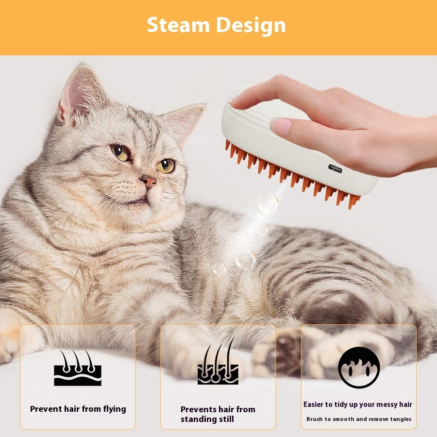 Pet Grooming Steam Brush